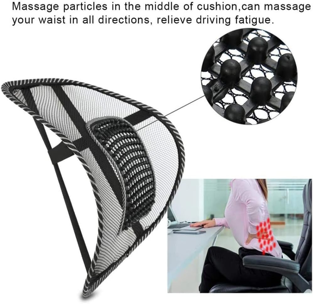 Car Seat Chair Back Cushion – Orthopedic Lumbar Support Cushion for Posture & Comfort