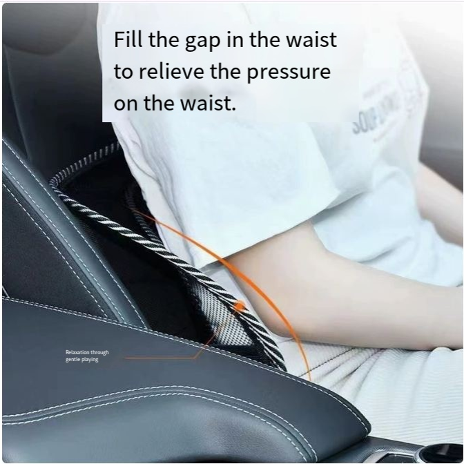 Car Seat Chair Back Cushion – Orthopedic Lumbar Support Cushion for Posture & Comfort
